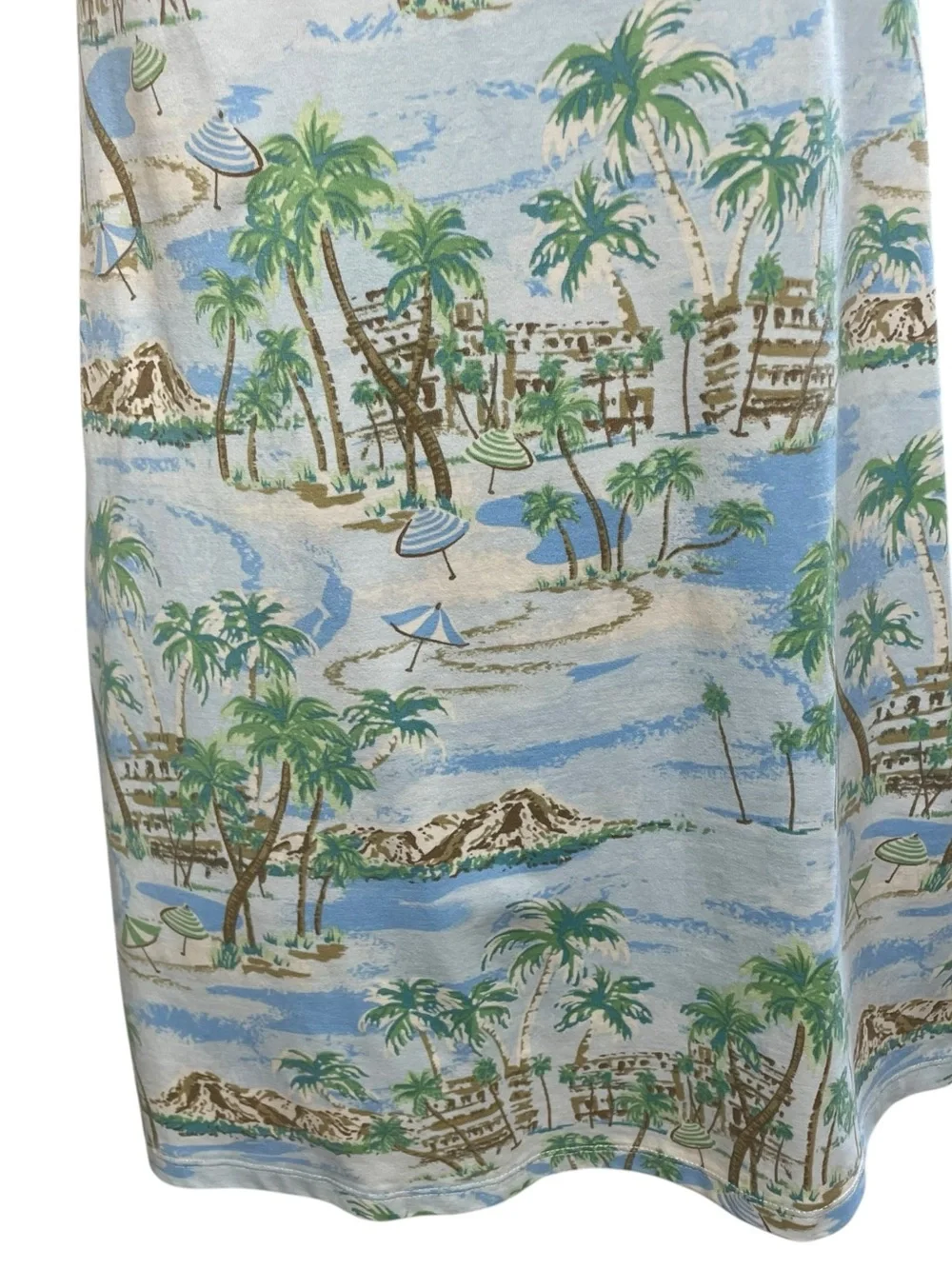 Vintage Rampage Tropical Palm Tree Print Mini Dress Y2K Beach Cami M